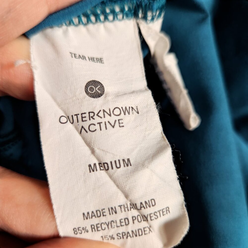 Outerknown Active Shorts Blue Medium Men's Workout Gym Pockets Unlined 7" Inseam - Picture 9 of 10